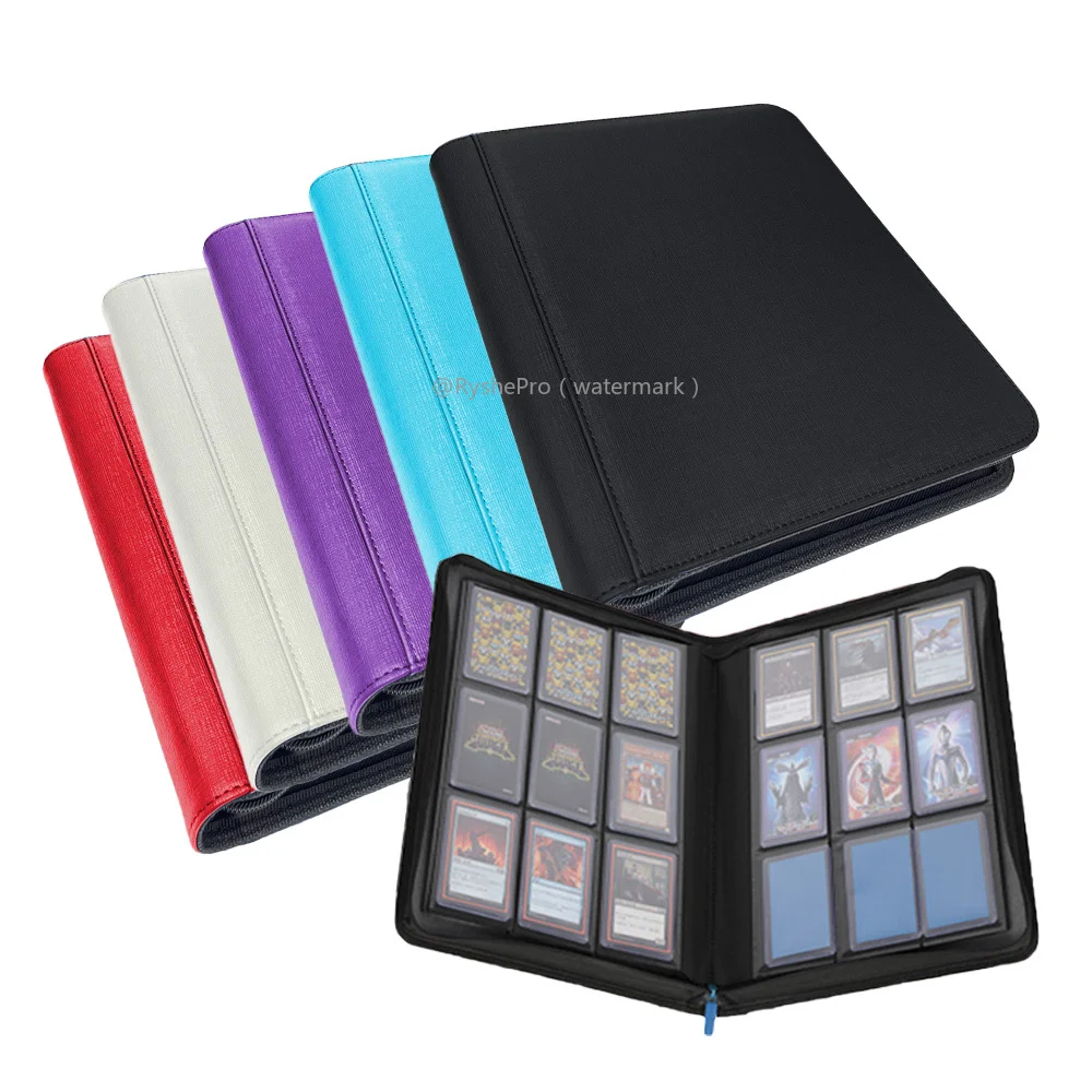 Pokemon Binder Card - 9 Pocket PU Leather Toploader Binder