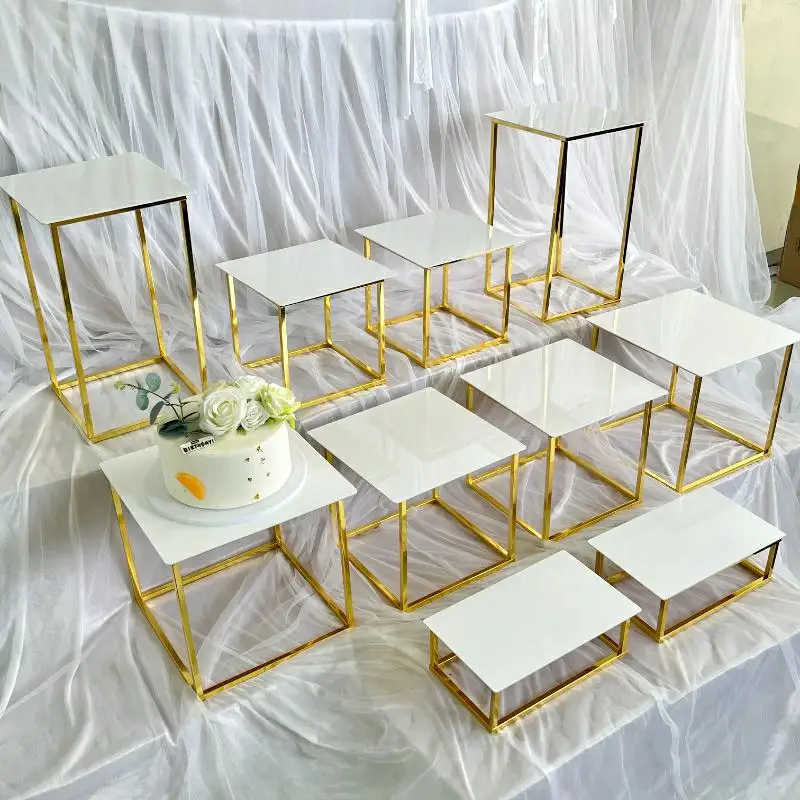 12-20 PCS Luxury Gold Frame Wh - Display Risers Set review and price
