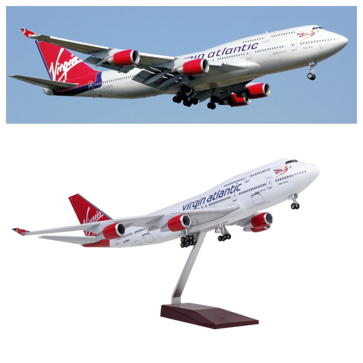 47cm Virgin Atlantic B747 Airp - Model Airplane Plastic review and price