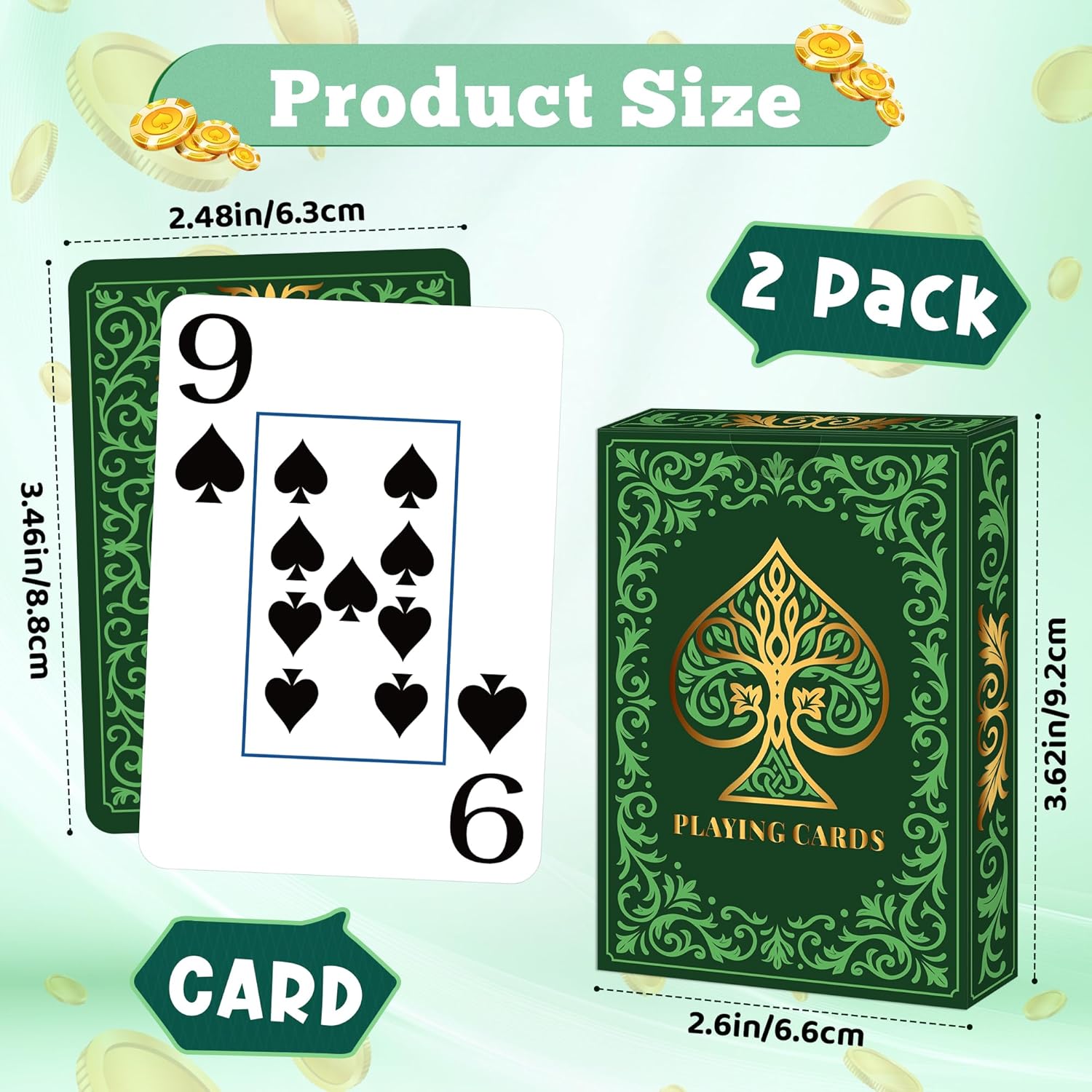 2 Pack Playing Cards | Large P - Graded Card Display review and price