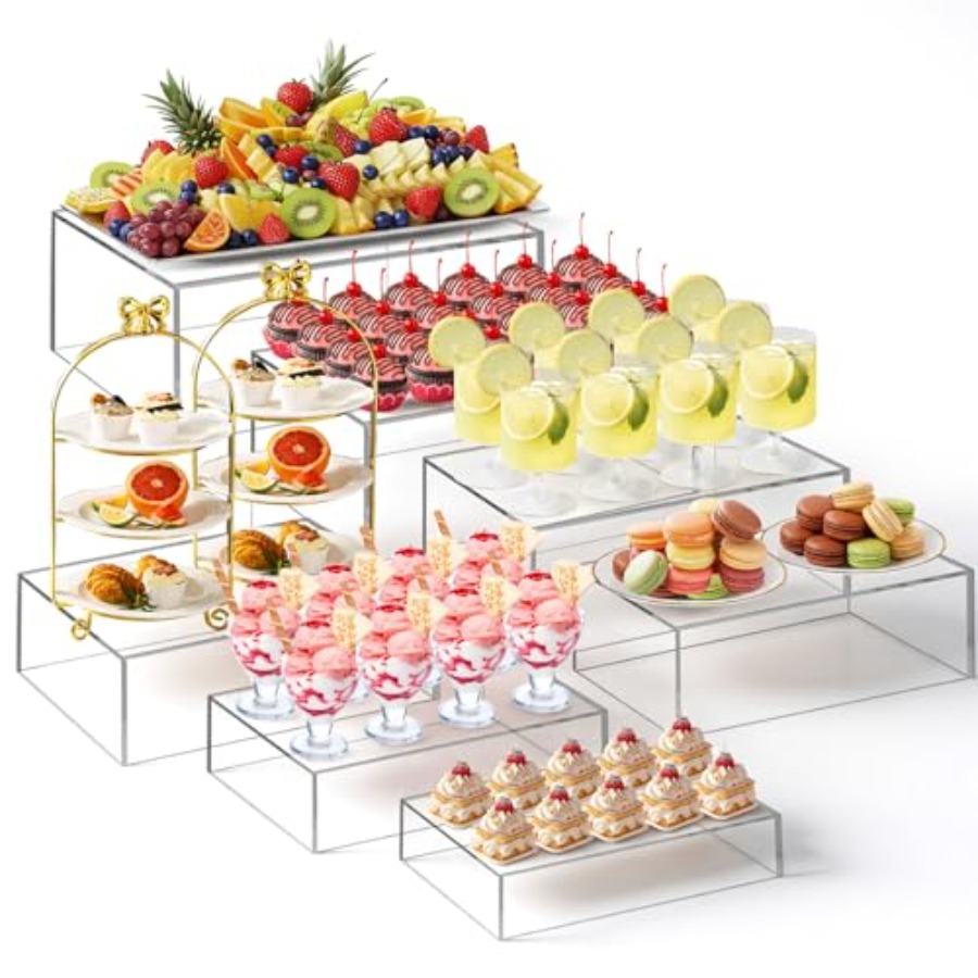 7 Pcs Extra Large Buffet Riser - Display Risers Set review and price