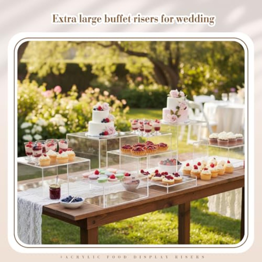 7 Pcs Extra Large Buffet Riser - Display Risers Set review and price