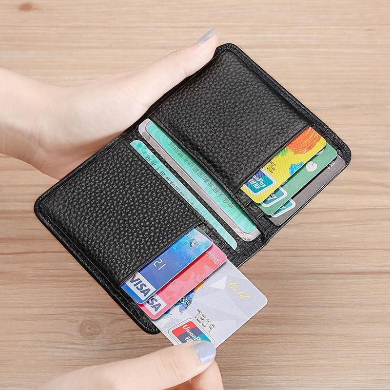 Pebbled genuine leather bi-fol - Card Top Loader review and price