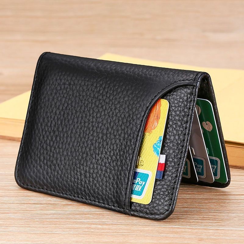 Pebbled genuine leather bi-fol - Card Top Loader review and price