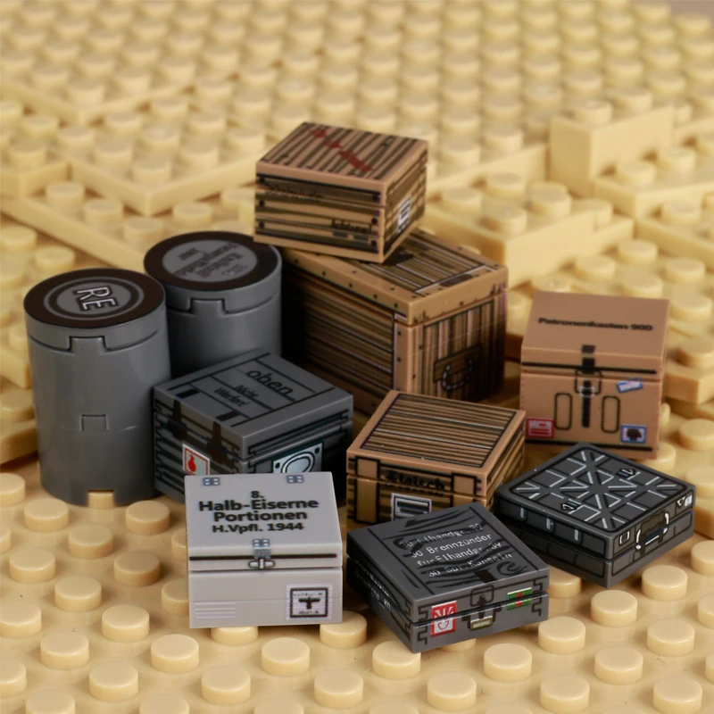 MOC WW2 Military War Goods Pri - Lego Minifigure Holder review and price